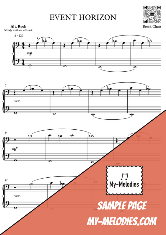 Event Horizon | Alt Rock Piece for Solo Piano (Elementary)