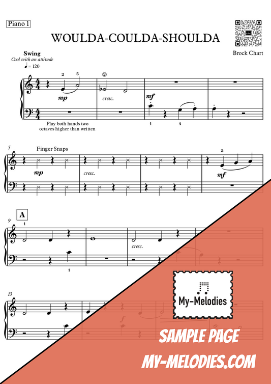 Woulda-Coulda-Shoulda | Jazz Piece for 3-Part Piano Ensemble (Elementary)