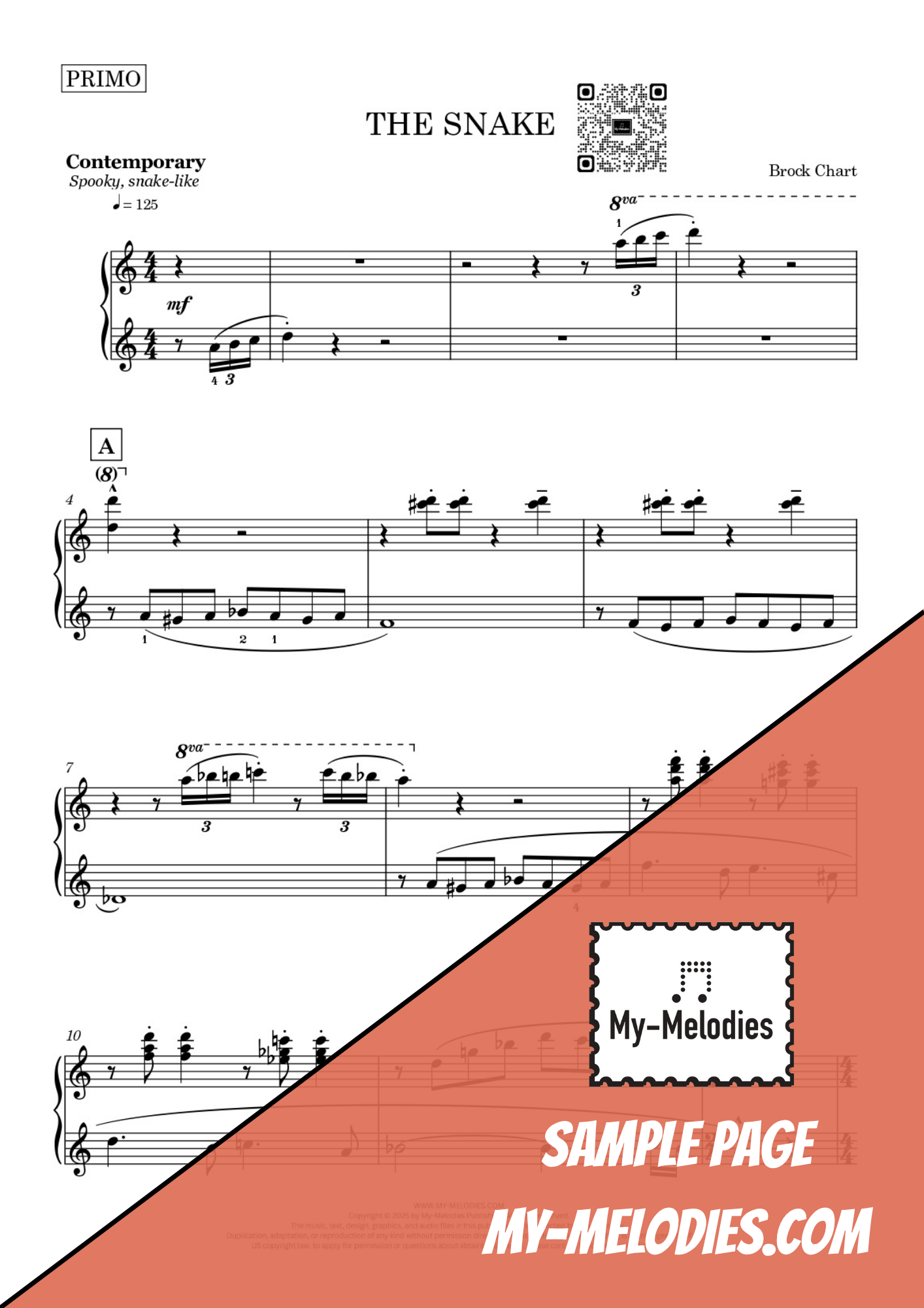 The Snake | Contemporary Halloween Duet for Two Students (Early Intermediate)