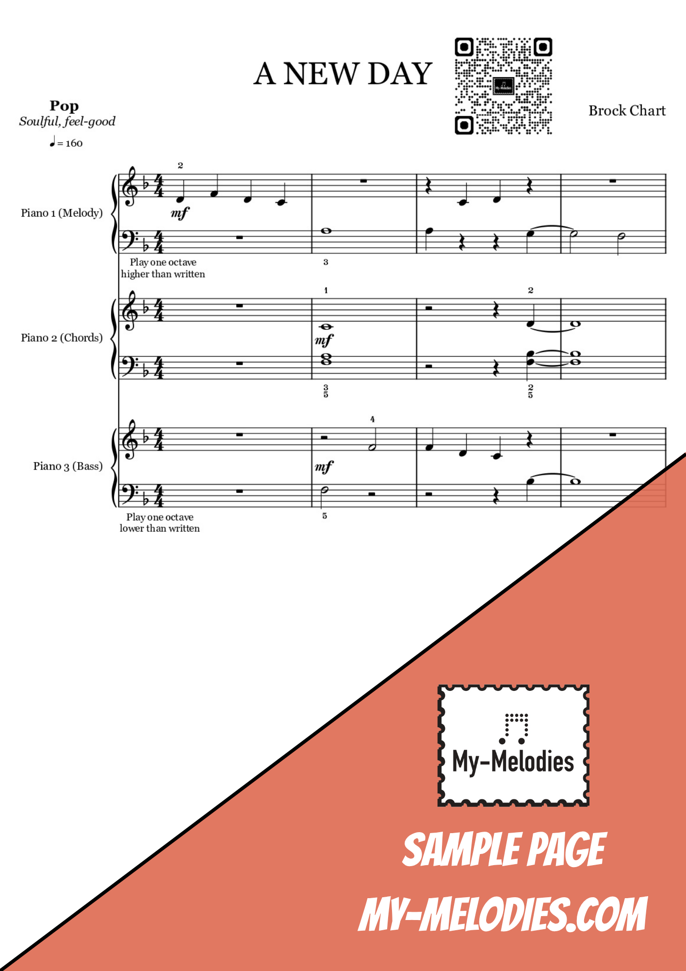 A New Day | Pop Piece for 3-Part Piano Ensemble (Late Elementary)