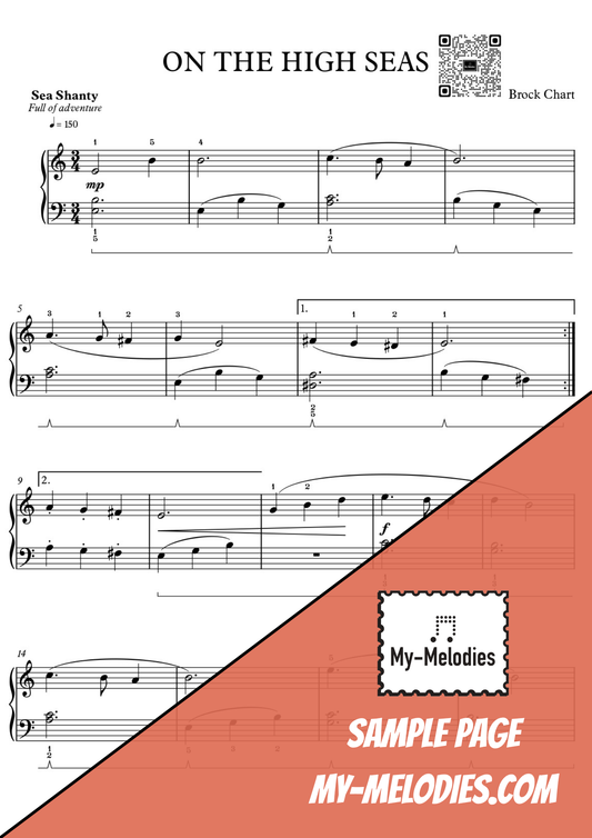 On the High Seas | Sea Shanty for Solo Piano (Late Elementary)