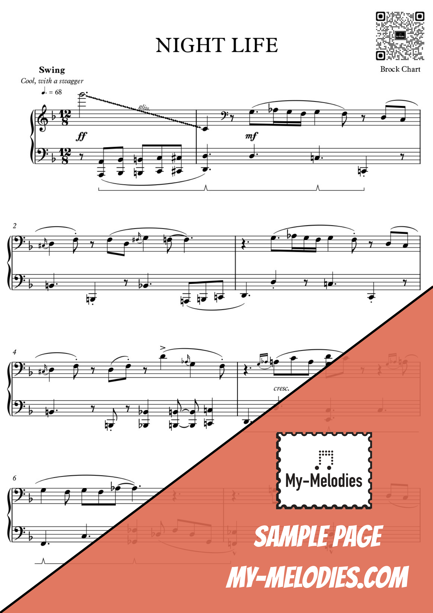 Night Life | Jazz Piece for Solo Piano (Late Intermediate)