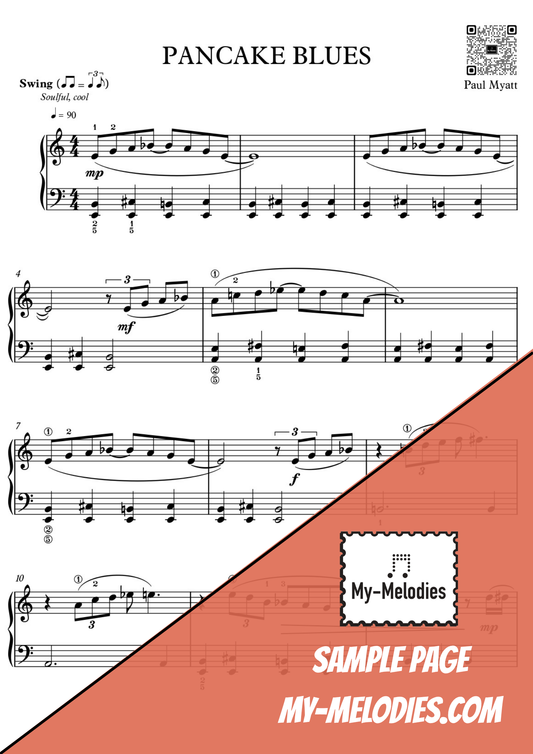 Pancake Blues | Jazz Piece for Solo Piano (Late Elementary)