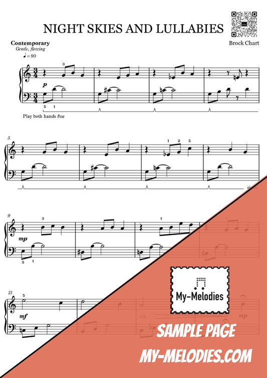 Night Skies and Lullabies | Contemporary Piece for Solo Piano (Late Elementary)