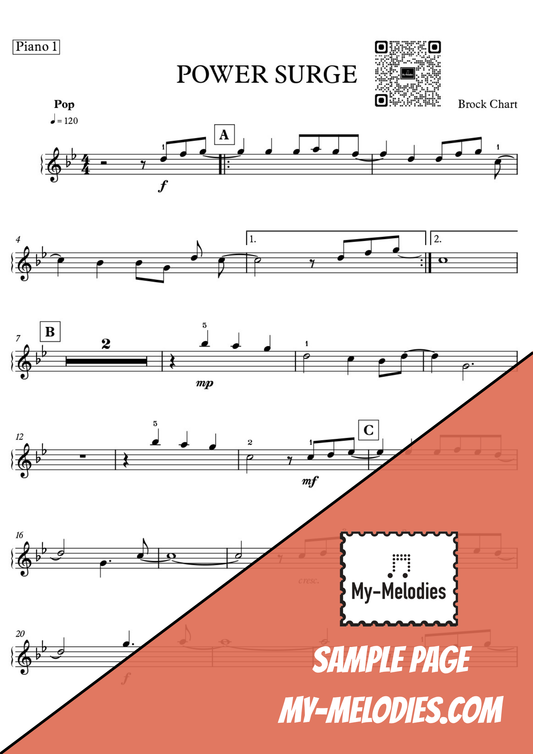Power Surge | Pop Piece for 3-Part Piano Ensemble (Early Intermediate)