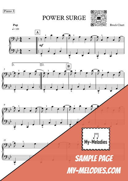 Power Surge | Pop Piece for 3-Part Piano Ensemble (Early Intermediate)