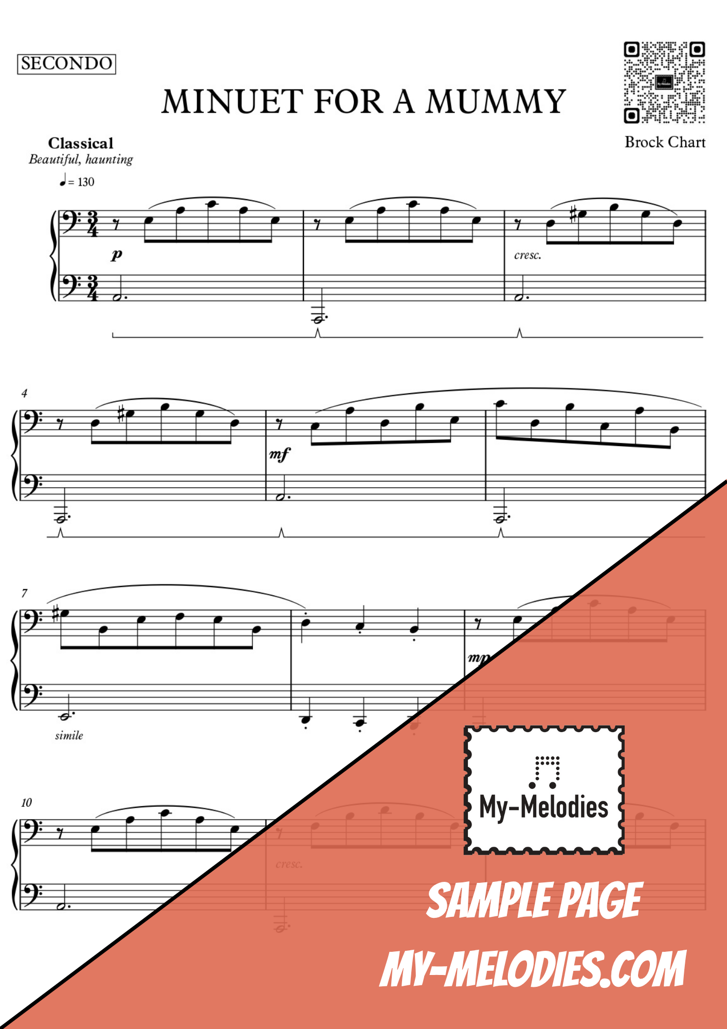 Minuet for a Mummy | Classical Halloween Duet for Student and Teacher (Primer)