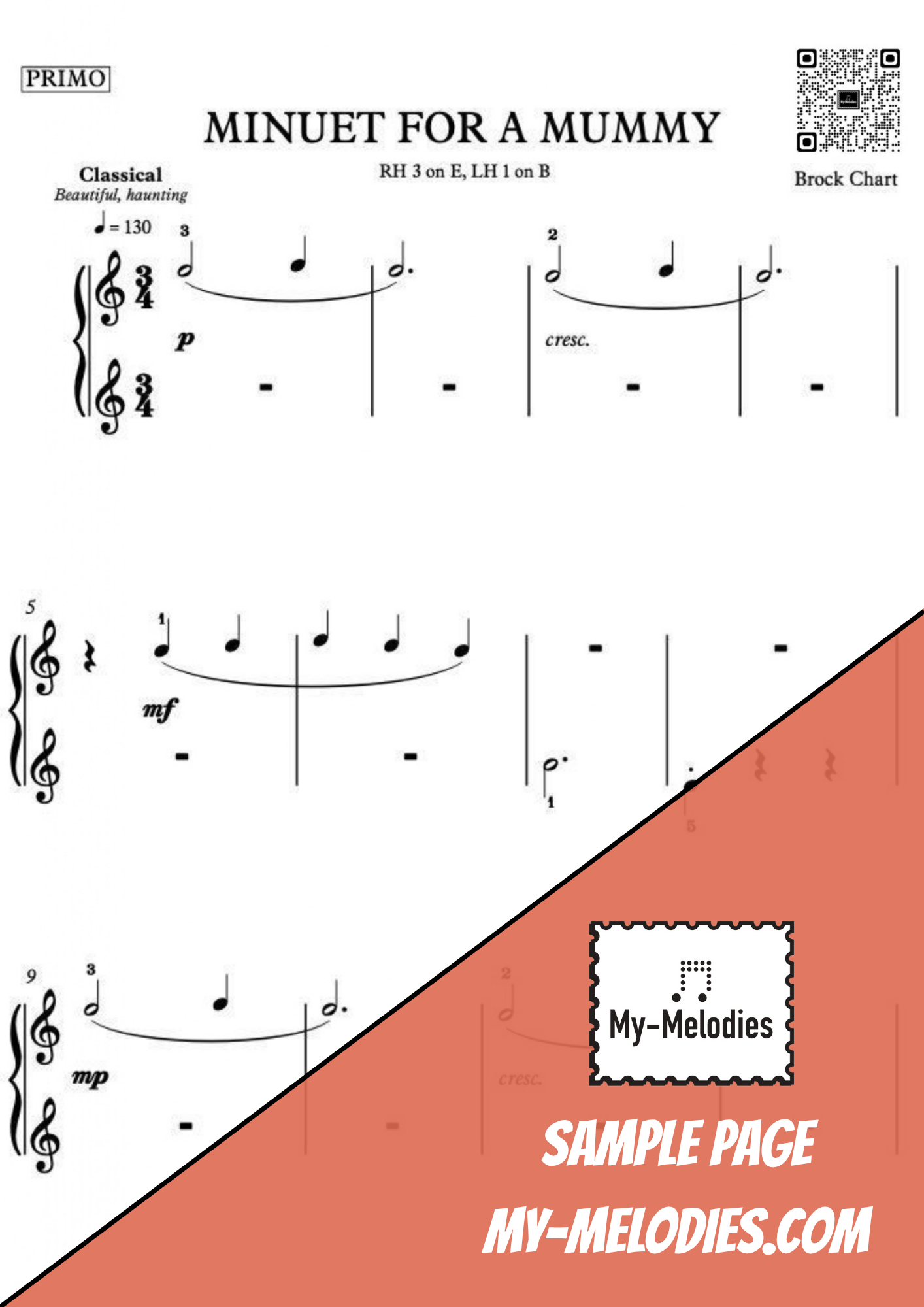 Minuet for a Mummy | Classical Halloween Duet for Student and Teacher (Primer)