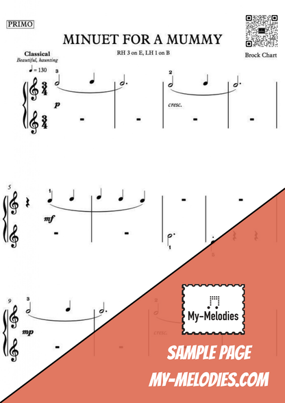 Minuet for a Mummy | Classical Halloween Duet for Student and Teacher (Primer)