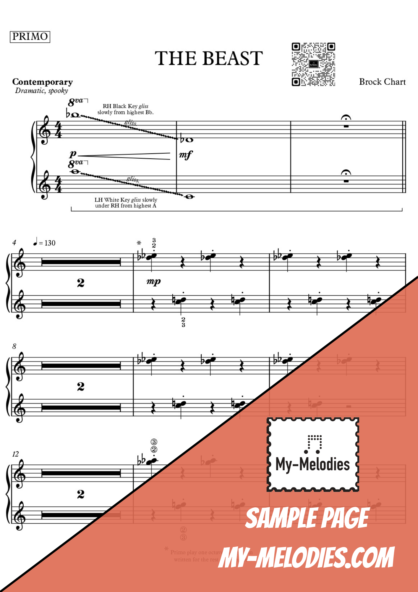 The Beast | Contemporary Halloween Duet for Student and Teacher (Primer)