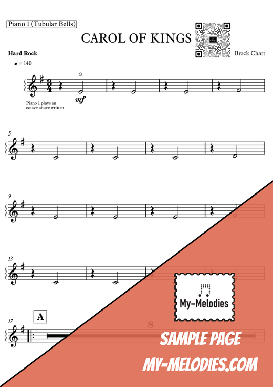 Carol of Kings | Rock Christmas Piece for 4-Part Piano Ensemble (Multi-Level)