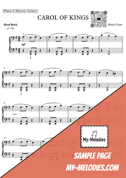 Carol of Kings | Rock Christmas Piece for 4-Part Piano Ensemble (Multi-Level)
