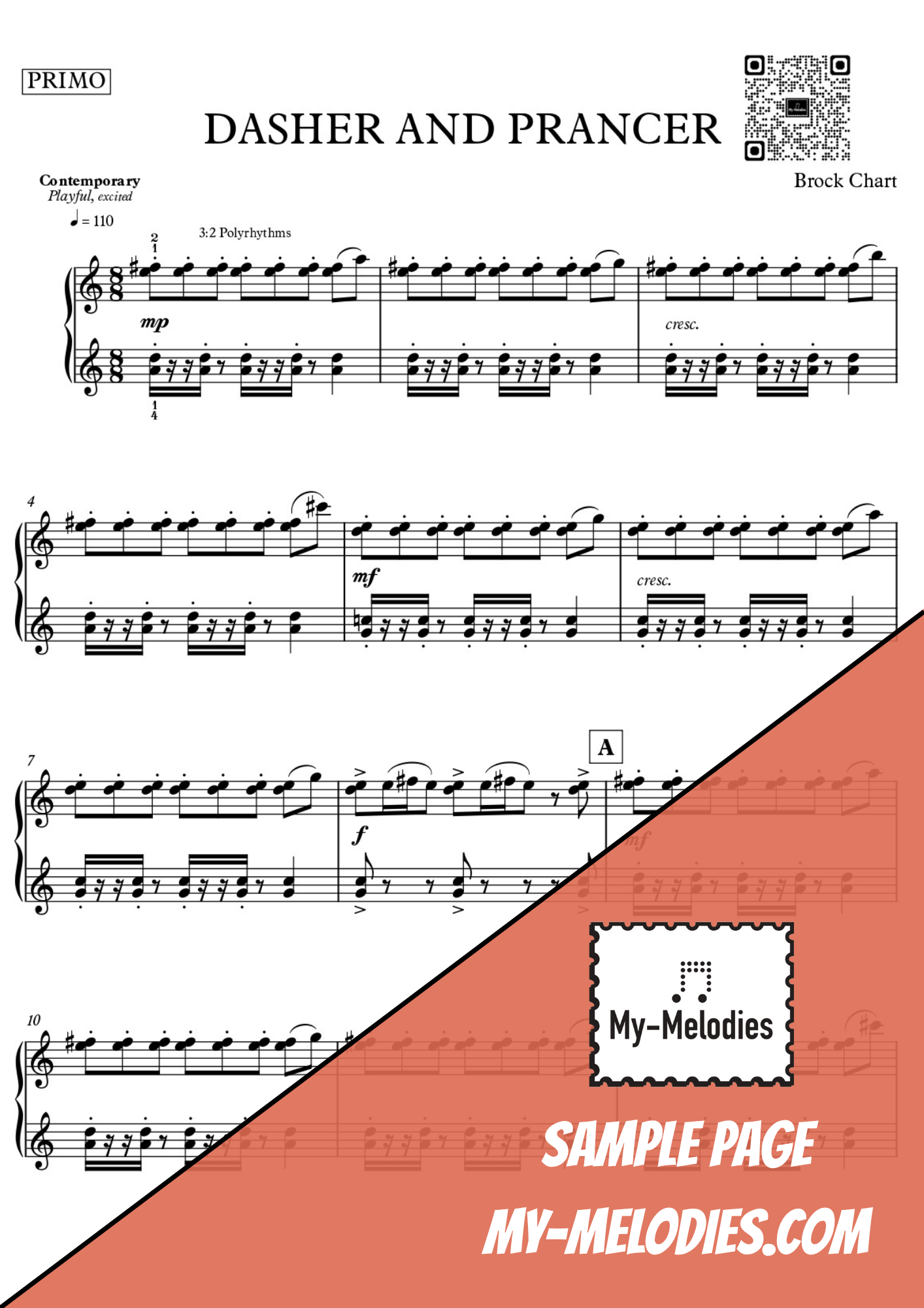 Dasher and Prancer | Contemporary Christmas Duet for Two Students (Intermediate)