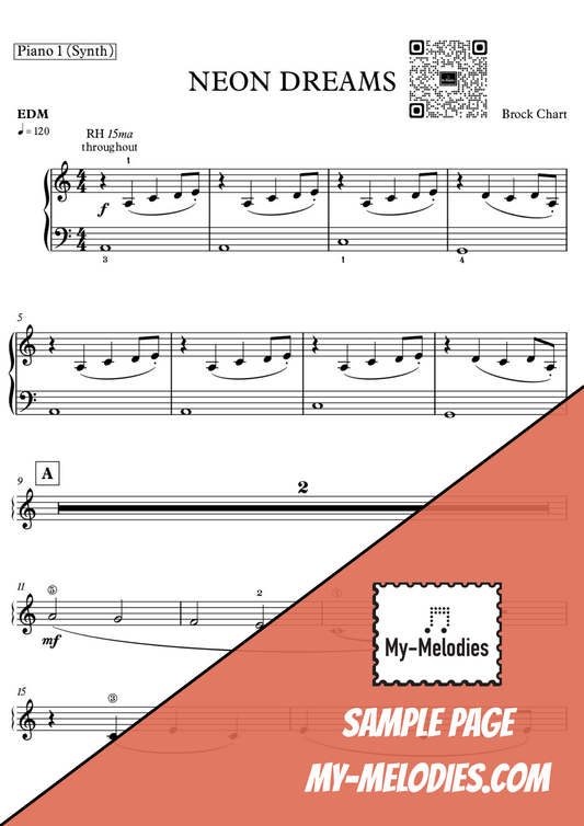 Neon Dreams | Pop Piece for 4-Part Piano Ensemble (Late Elementary)