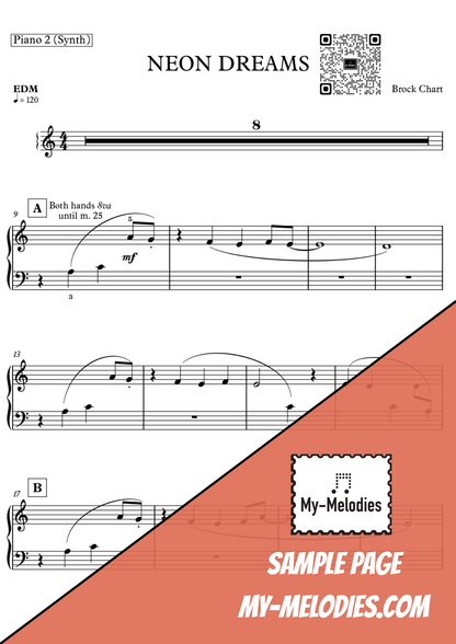 Neon Dreams | Pop Piece for 4-Part Piano Ensemble (Late Elementary)