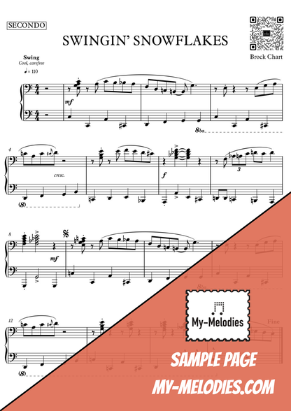 Swingin' Snowflakes | Jazzy Christmas Duet for Student and Teacher (Elementary)