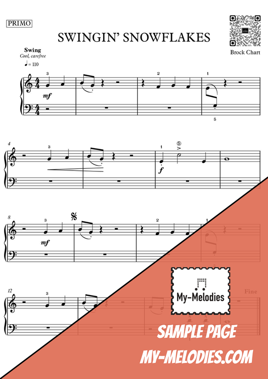 Swingin' Snowflakes | Jazzy Christmas Duet for Student and Teacher (Elementary)