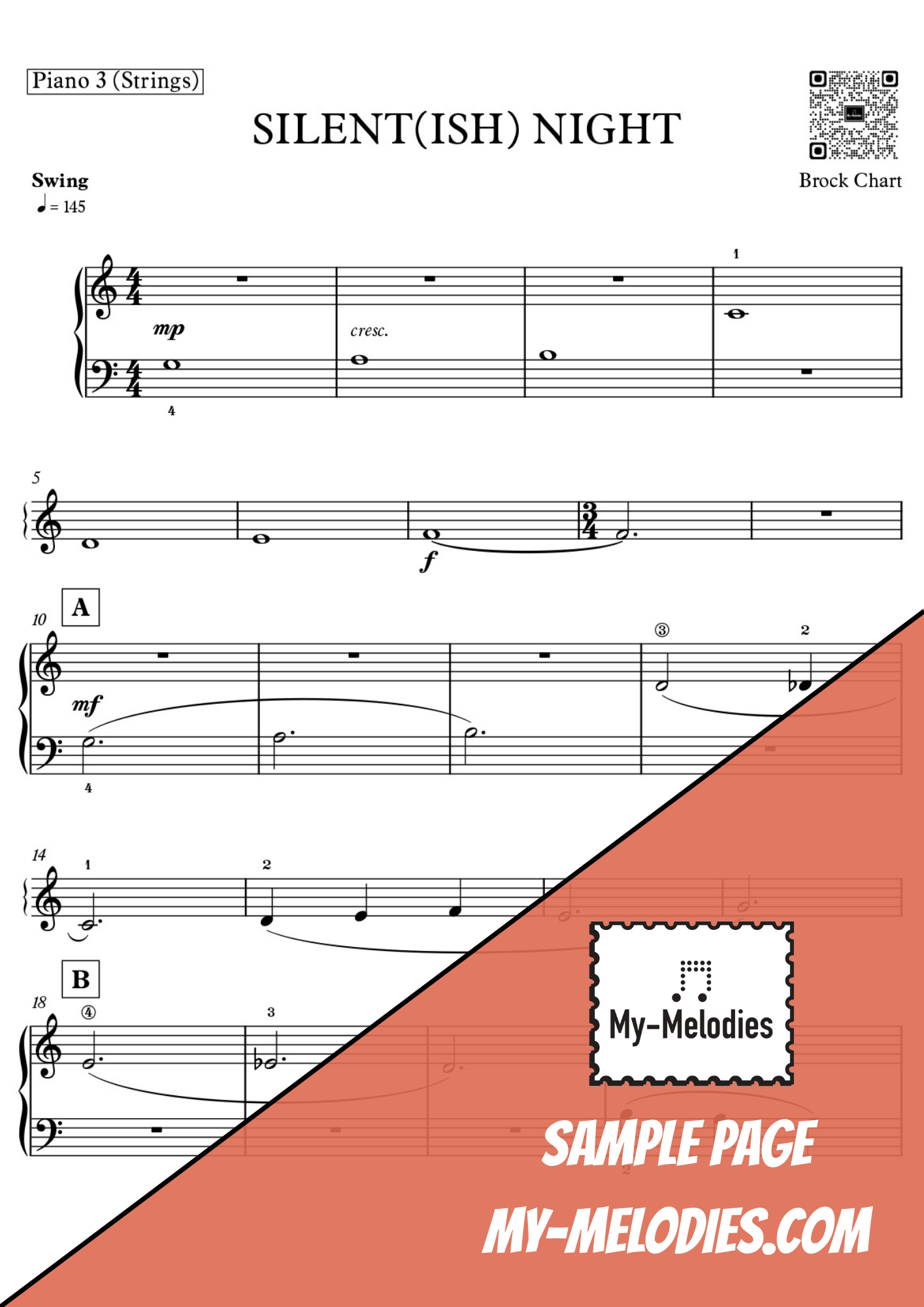 Silent(ish) Night | Jazzy Holiday Piece for 4-Part Piano Ensemble (Multi-Level)