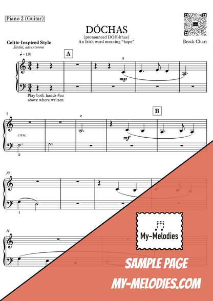 Dóchas | Celtic-Inspired Piece for 4-Part Piano Ensemble (Late Elementary)