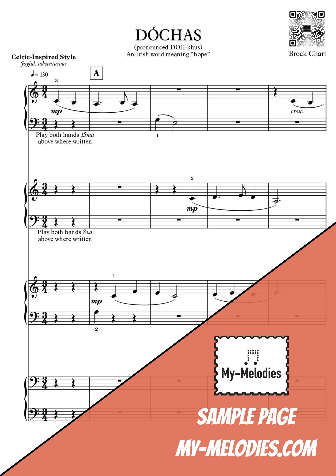 Dóchas | Celtic-Inspired Piece for 4-Part Piano Ensemble (Late Elementary)