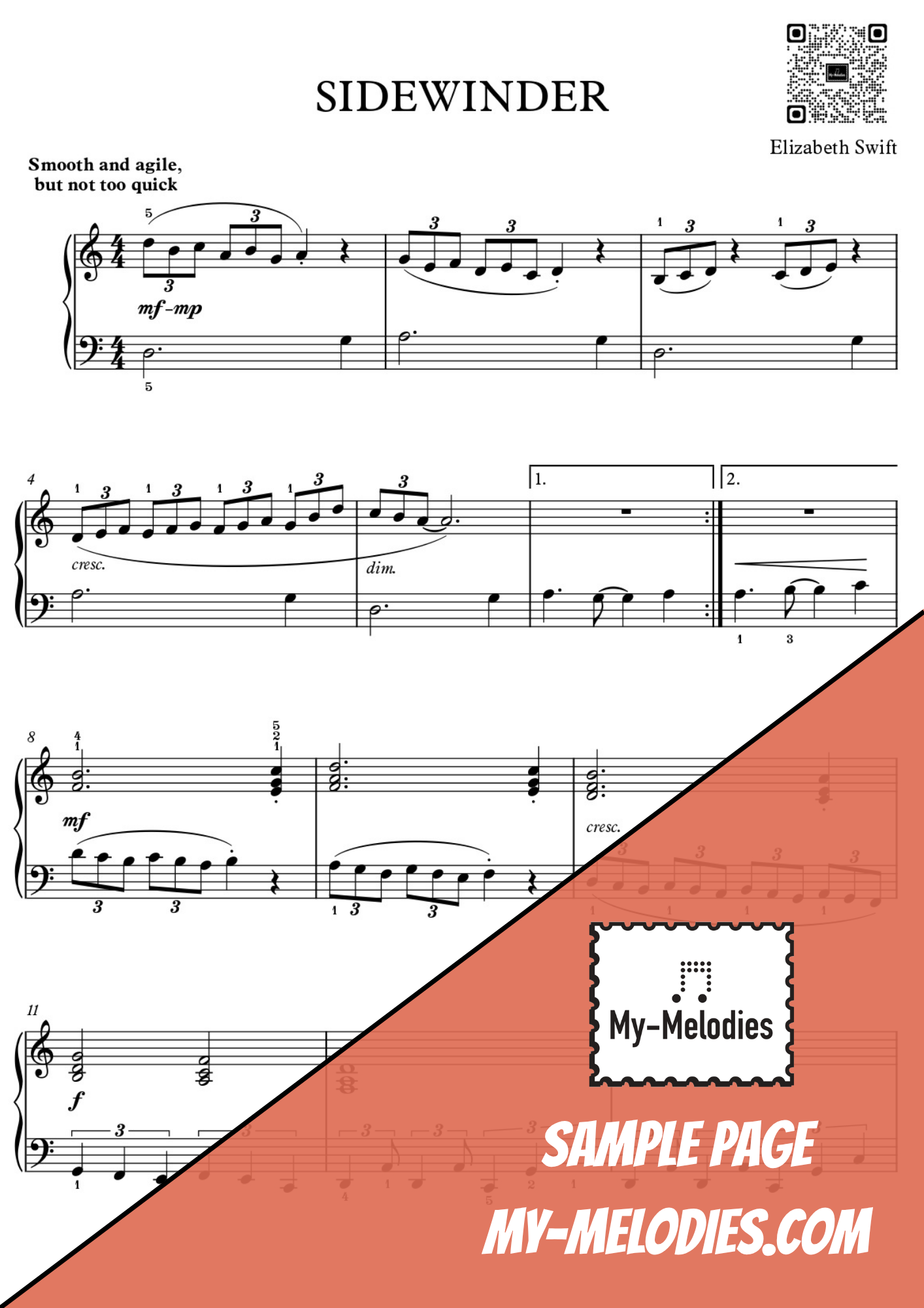 Sidewinder | Contemporary Piece for Solo Piano (Intermediate)