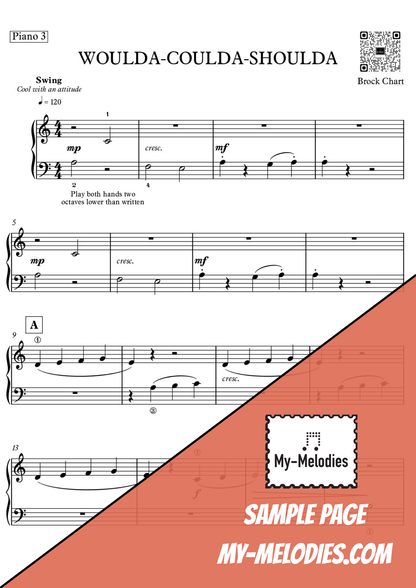 Woulda-Coulda-Shoulda | Jazz Piece for 3-Part Piano Ensemble (Elementary)