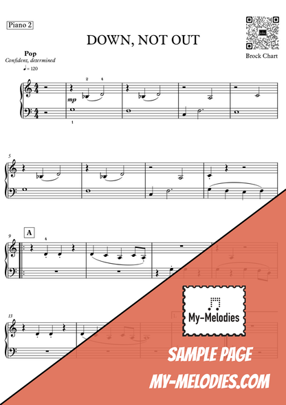 Down, Not Out | Pop Piece for 3-Part Piano Ensemble (Late Elementary)