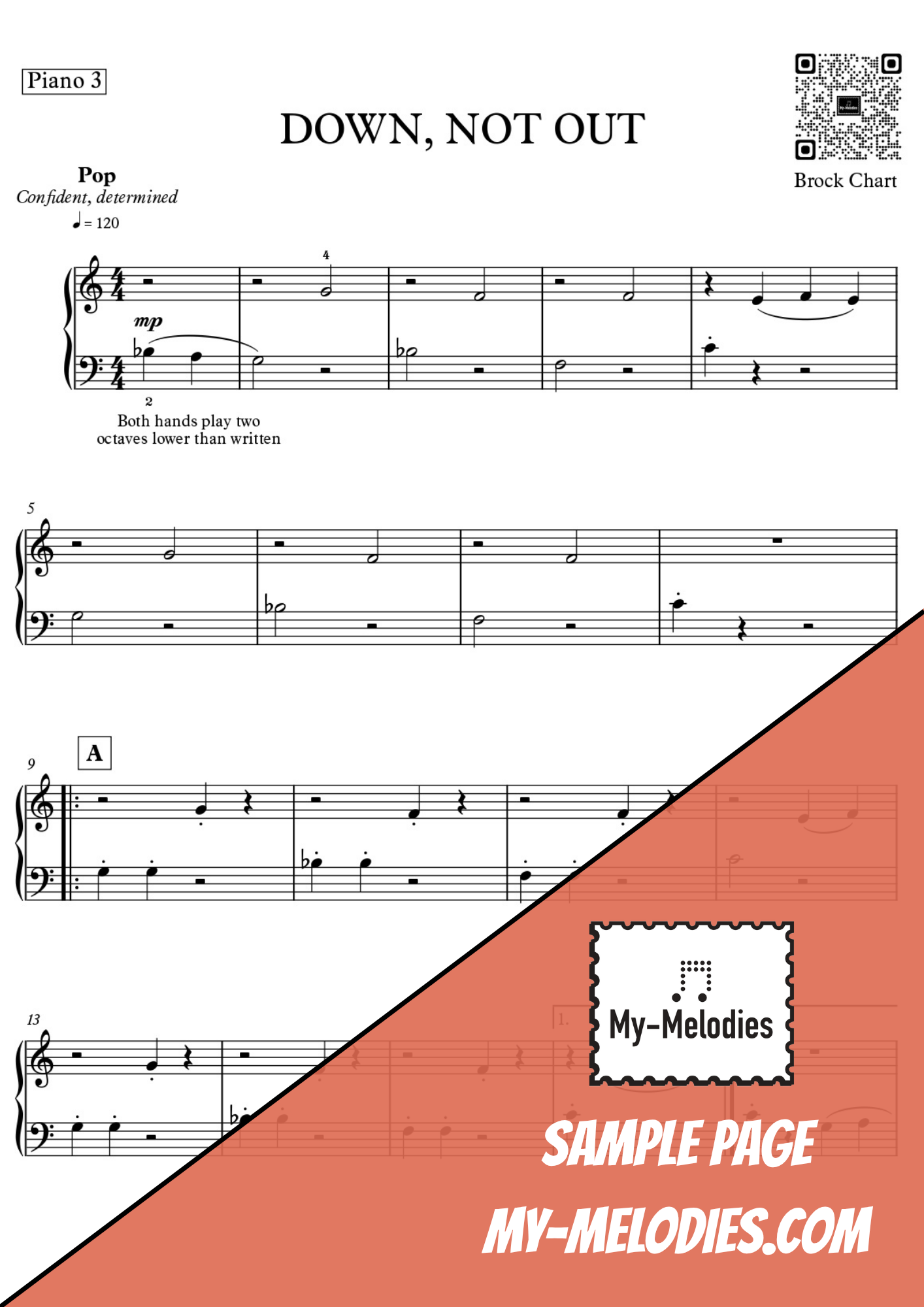 Down, Not Out | Pop Piece for 3-Part Piano Ensemble (Late Elementary)