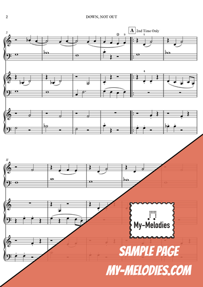 Down, Not Out | Pop Piece for 3-Part Piano Ensemble (Late Elementary)