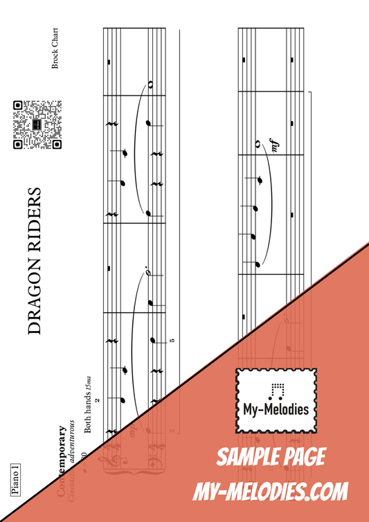 Dragon Riders | Contemporary Piece for 4-Part Piano Ensemble (Elementary)