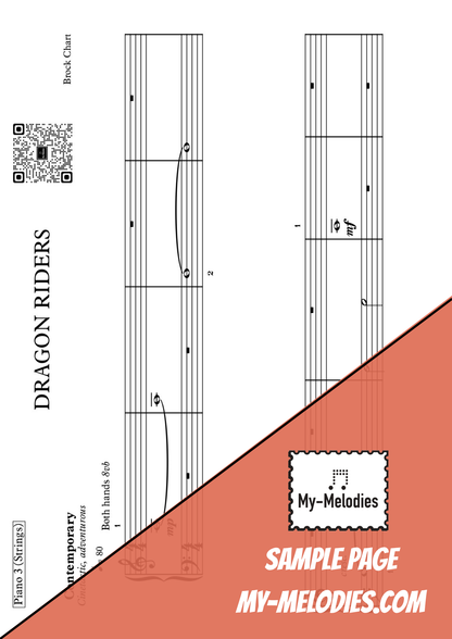 Dragon Riders | Contemporary Piece for 4-Part Piano Ensemble (Elementary)