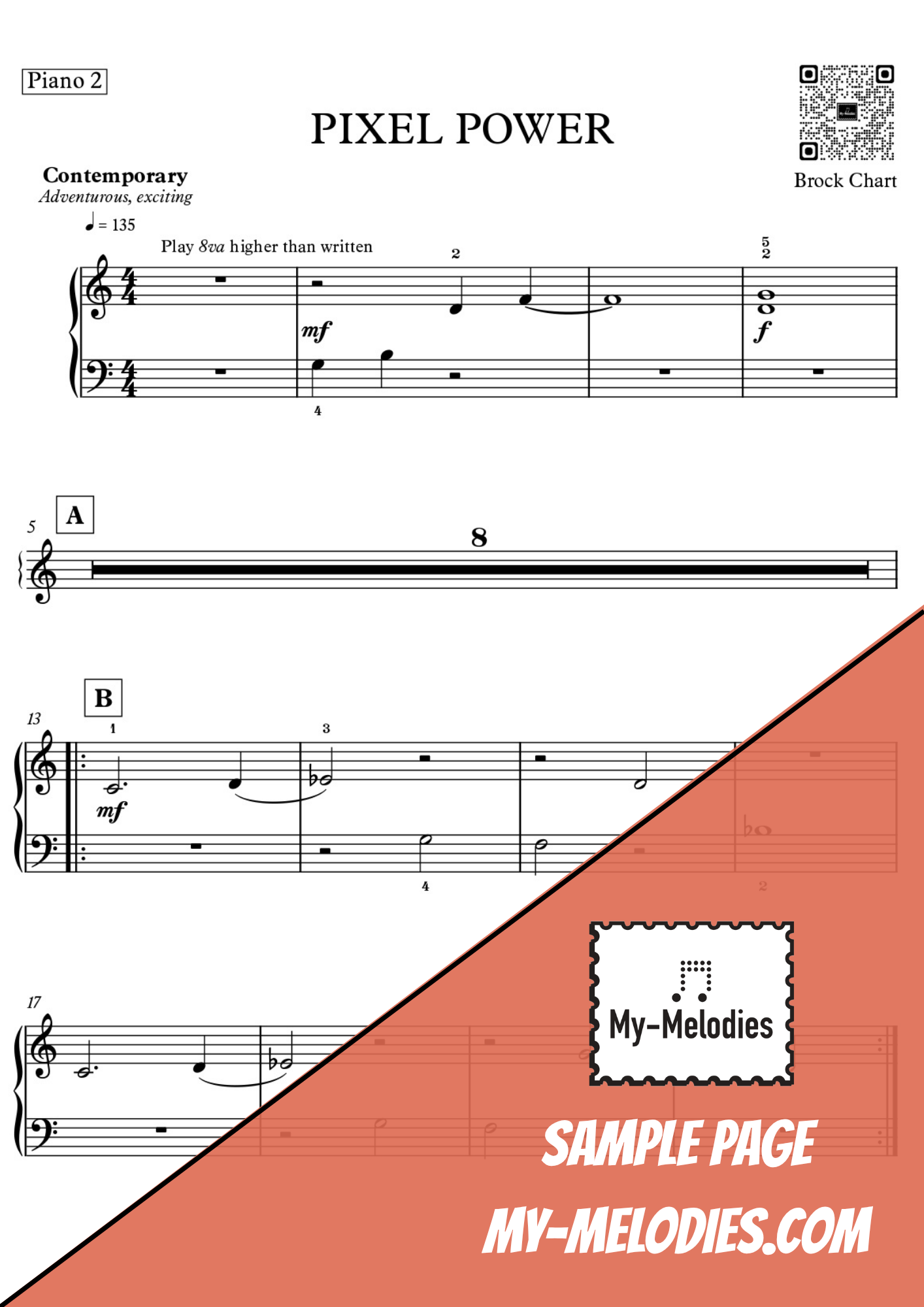 Pixel Power | Contemporary Piece for 4-Part Piano Ensemble (Elementary)