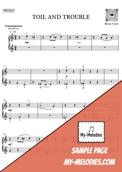Toil and Trouble | Halloween Duet for Two Students in a Contemporary Style (Late Elementary)
