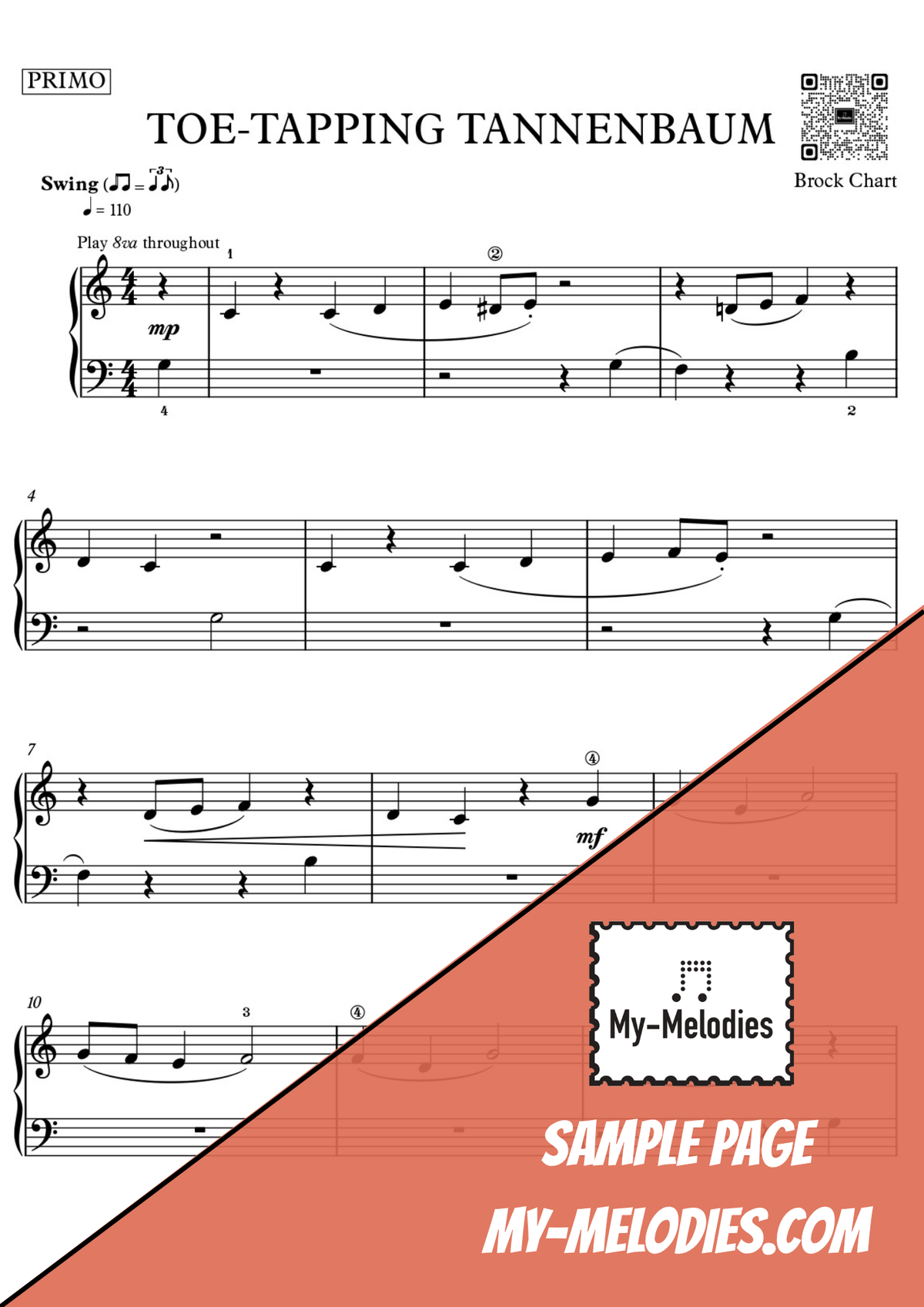 Toe-Tapping Tannenbaum | Duet for Student and Teacher in a Jazz Style (Elementary)