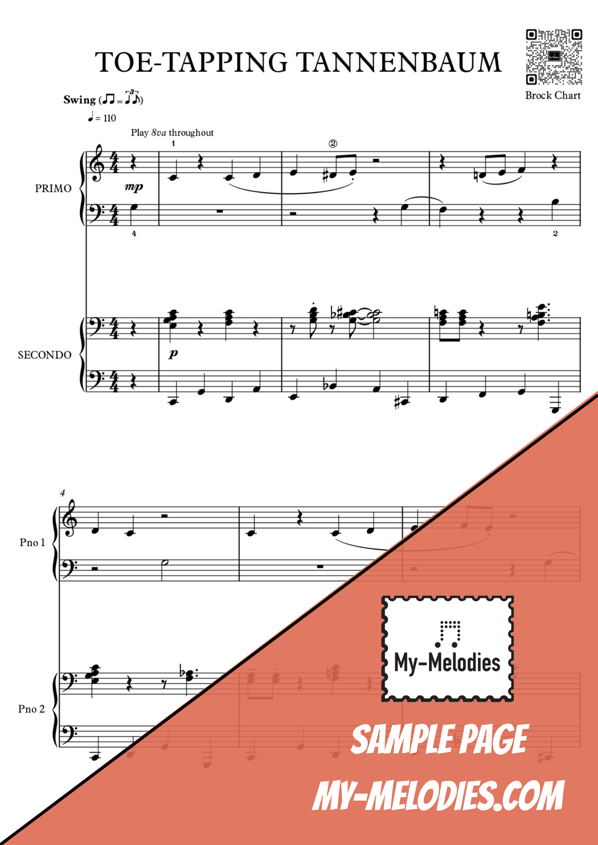 Toe-Tapping Tannenbaum | Duet for Student and Teacher in a Jazz Style (Elementary)