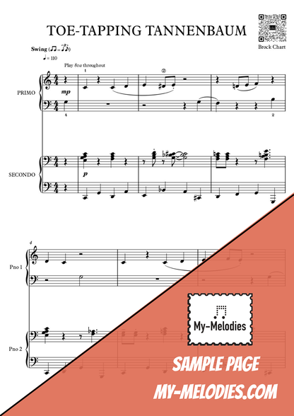 Toe-Tapping Tannenbaum | Duet for Student and Teacher in a Jazz Style (Elementary)