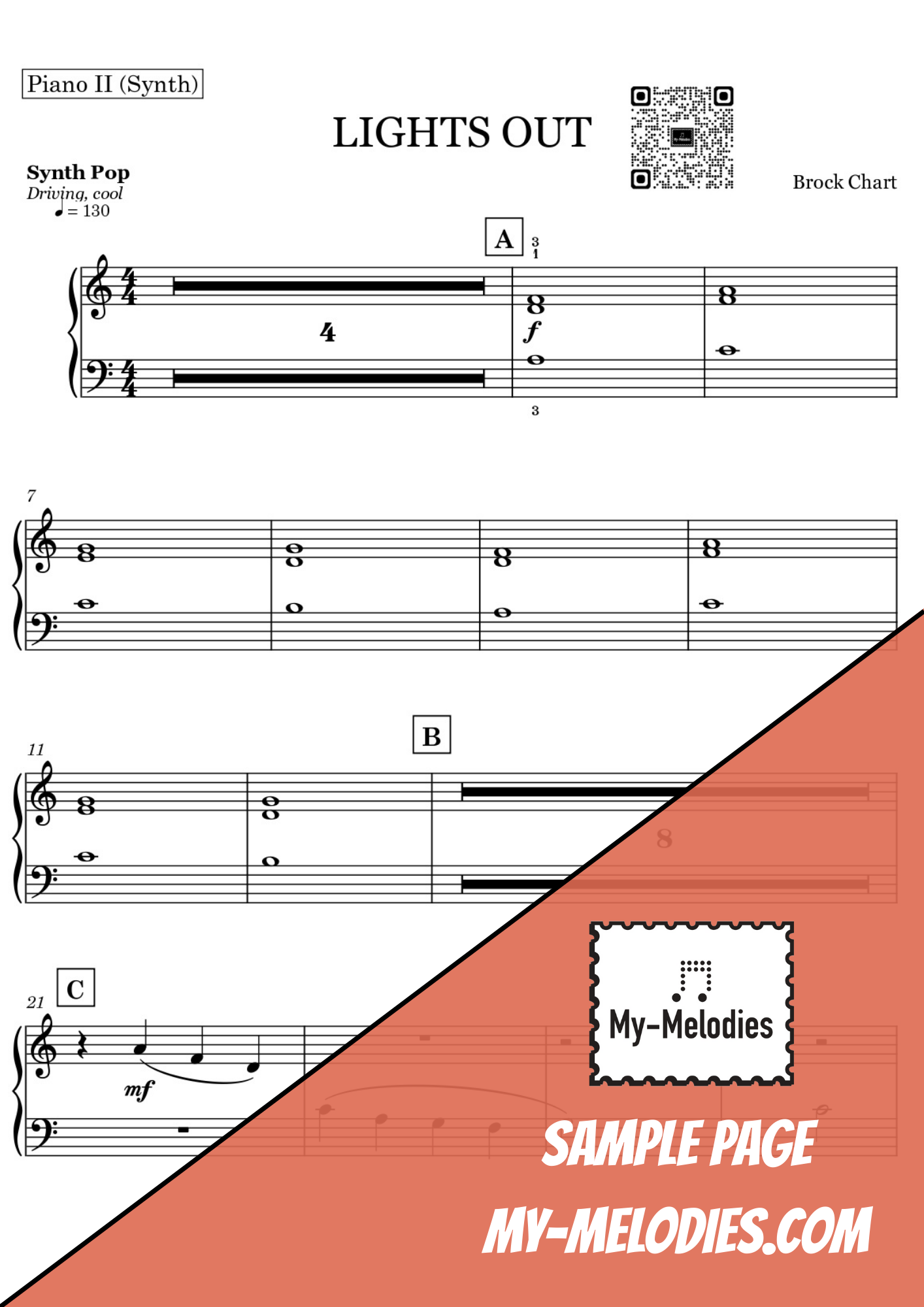Light’s Out | Pop Piece for 3-Part Piano Ensemble (Elementary)