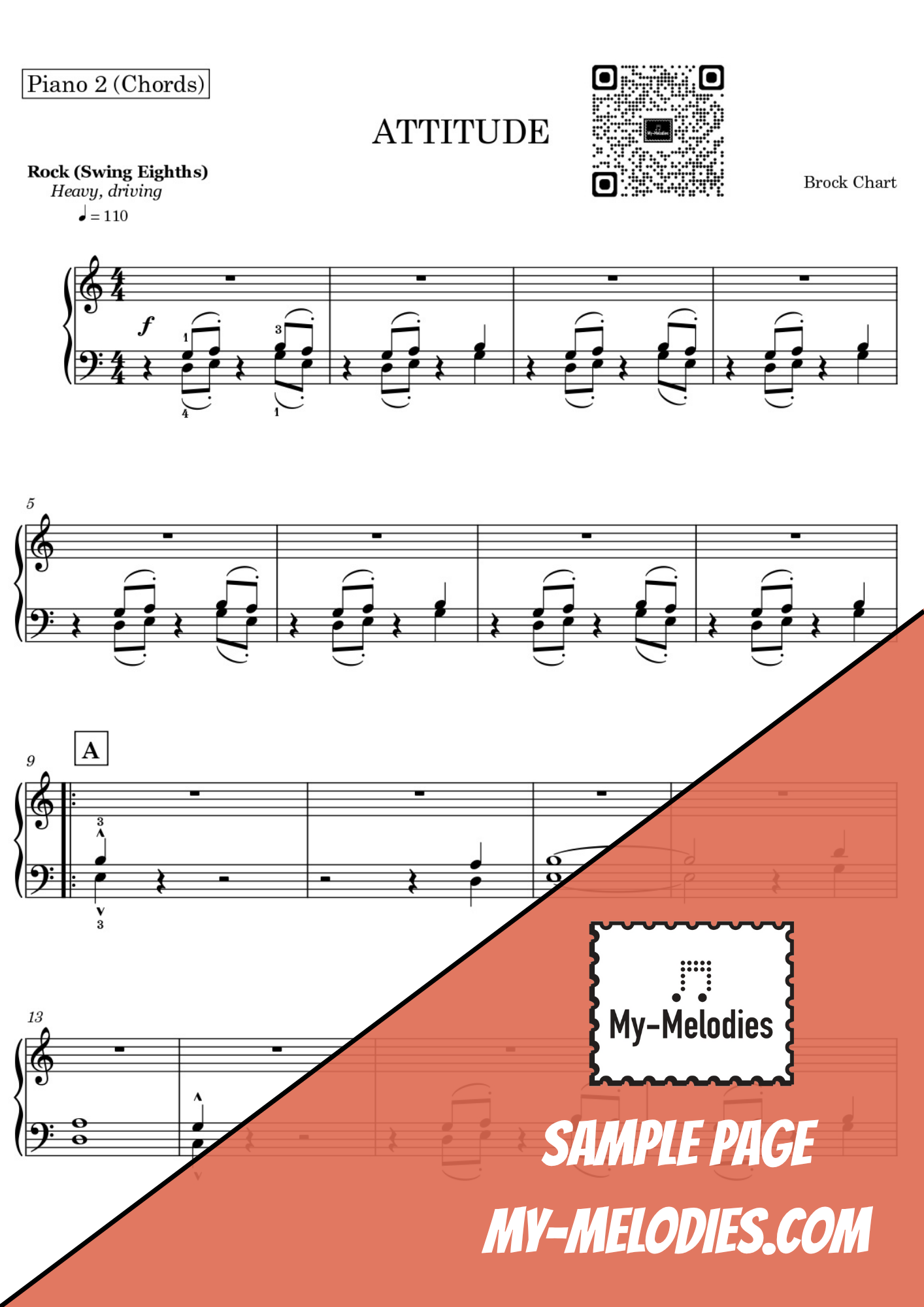 Attitude | Rock Piece for 4-Part Piano Ensemble (Late Elementary)
