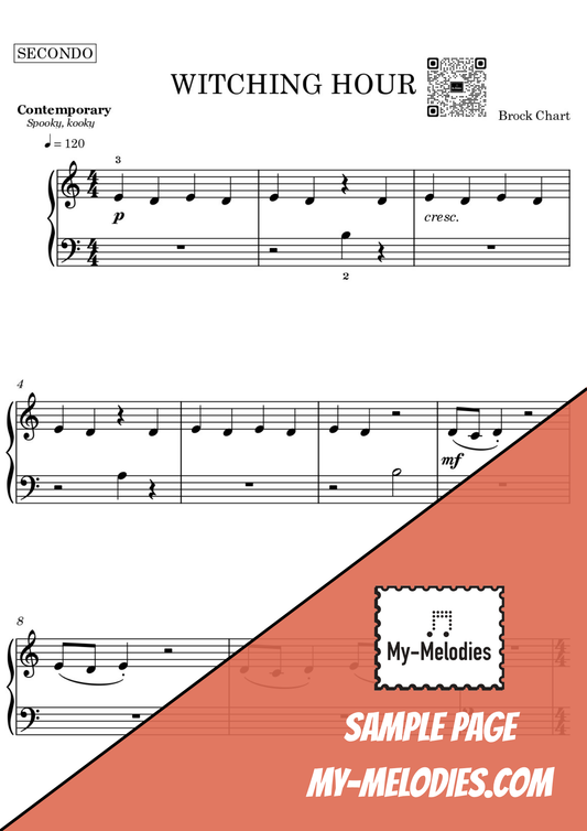 Witching Hour | Contemporary Halloween Duet for Two Students (Elementary)