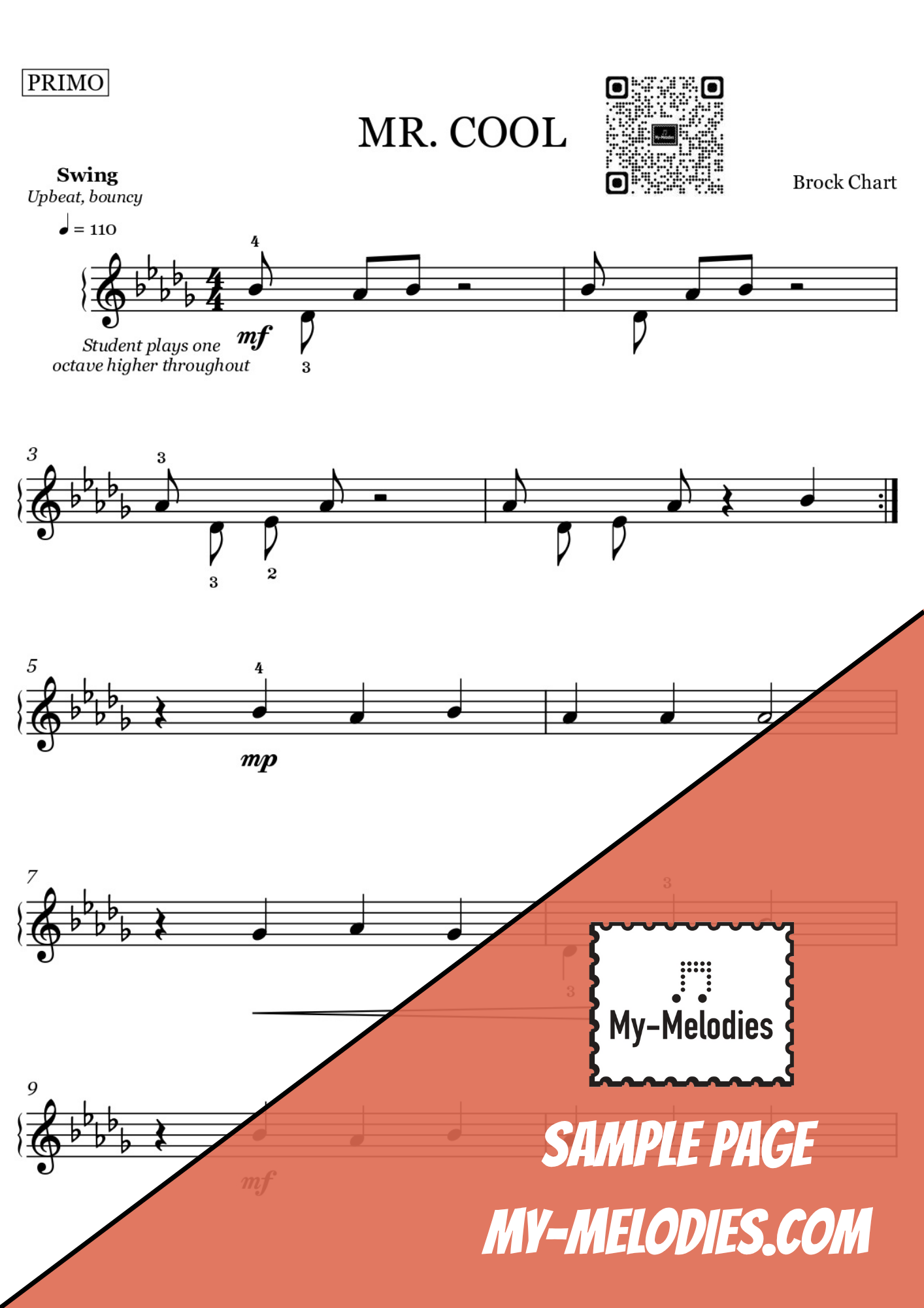 Mr. Cool | Jazz Duet for Student and Teacher (Elementary)