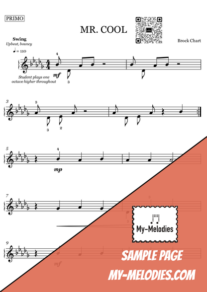 Mr. Cool | Jazz Duet for Student and Teacher (Elementary)