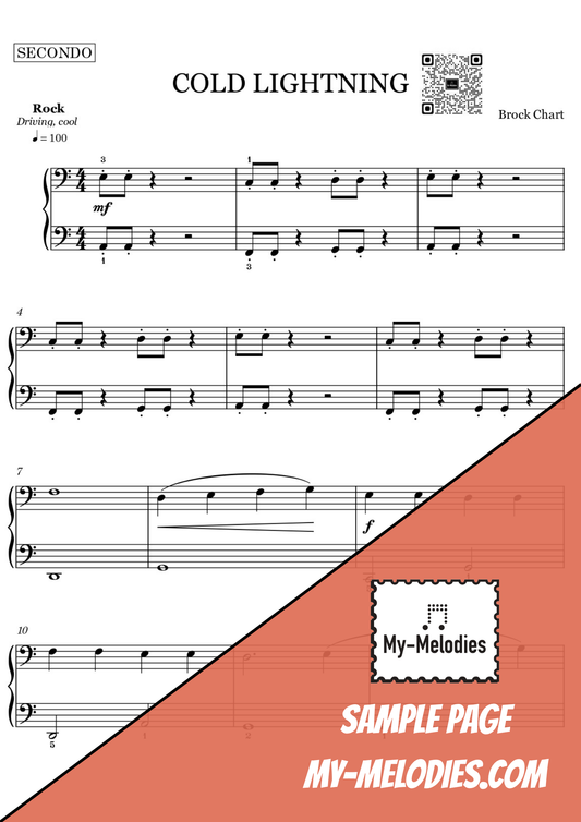 Cold Lightning | Rock Duet for Two Students (Elementary)