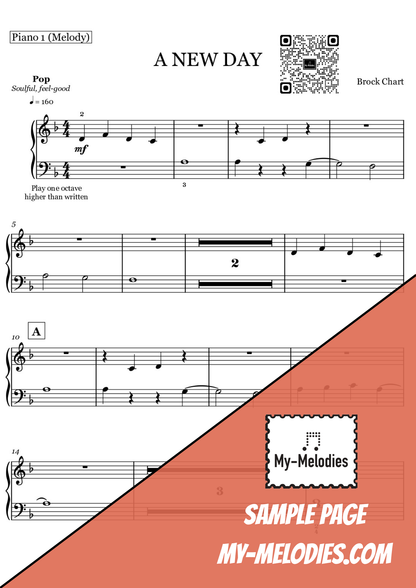 A New Day | Pop Piece for 3-Part Piano Ensemble (Late Elementary)