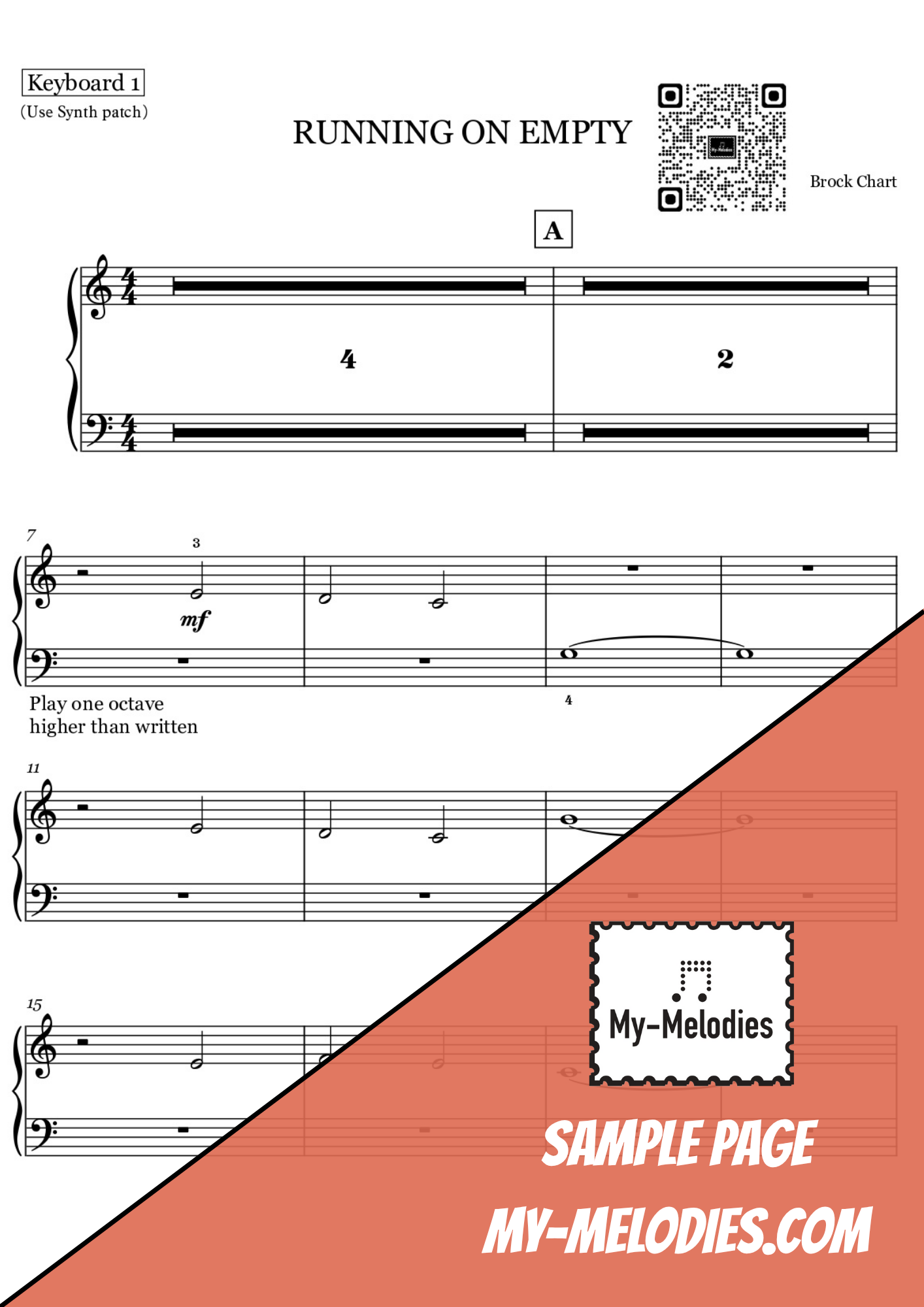 Running on Empty | Rock Piece for 4-Part Piano Ensemble (Multi-Level)