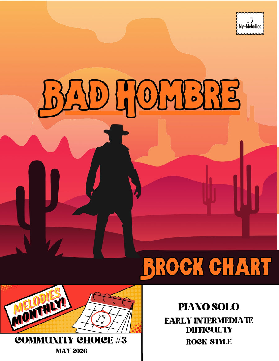 Bad Hombre | Rock Piece for Solo Piano (Early Intermediate)
