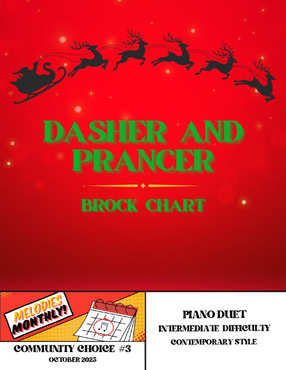 Dasher and Prancer | Contemporary Christmas Duet for Two Students (Intermediate)