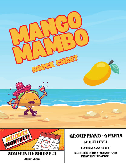 Mango Mambo | Latin Jazz Piece for 4-Part Piano Ensemble (Multi-Level)