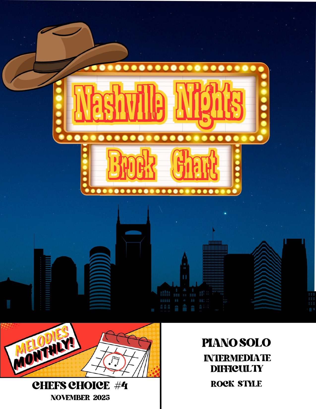 Nashville Nights | Country Rock Piece for Solo Piano (Intermediate)