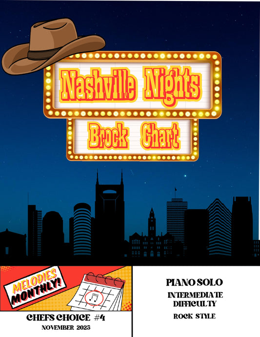 Nashville Nights | Country Rock Piece for Solo Piano (Intermediate)