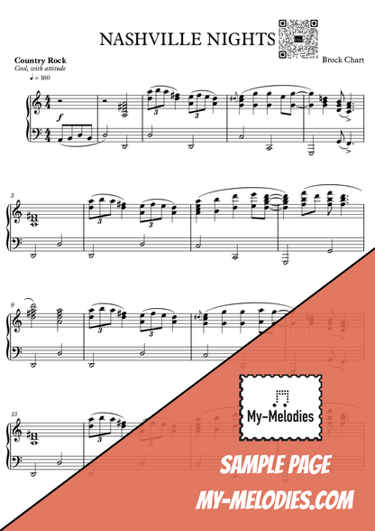 Nashville Nights | Country Rock Piece for Solo Piano (Intermediate)